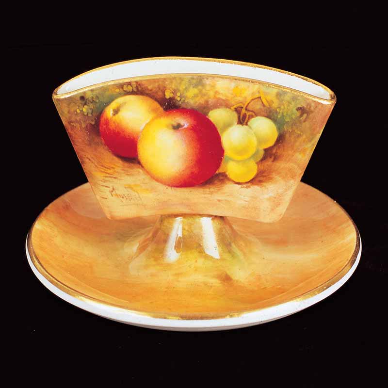 Royal Worcester Porcelain Card Holder Repair - After Royal Worcester Porcelain Card Holder Repair - After