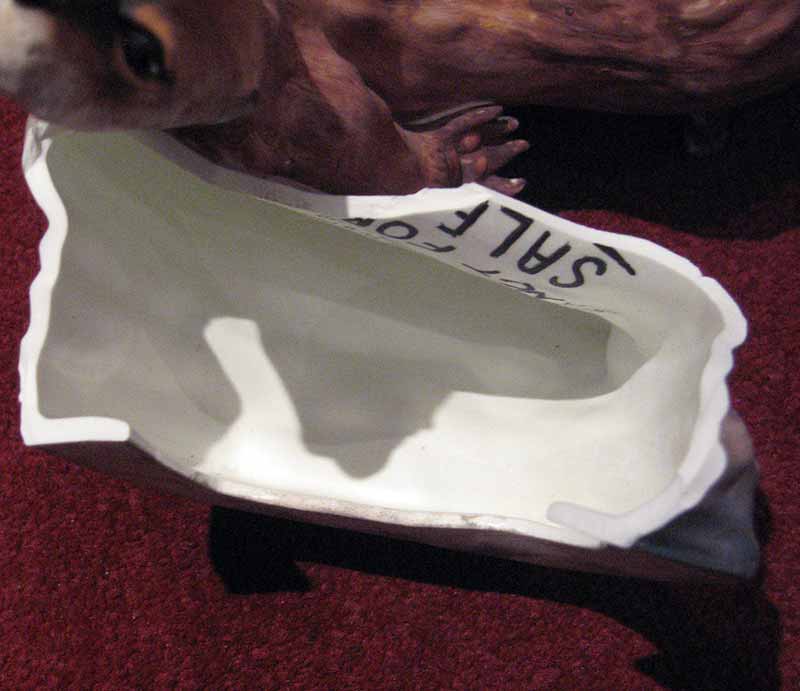 Wedgwood Limited Edition Otters Extensive damage to ceramic base.